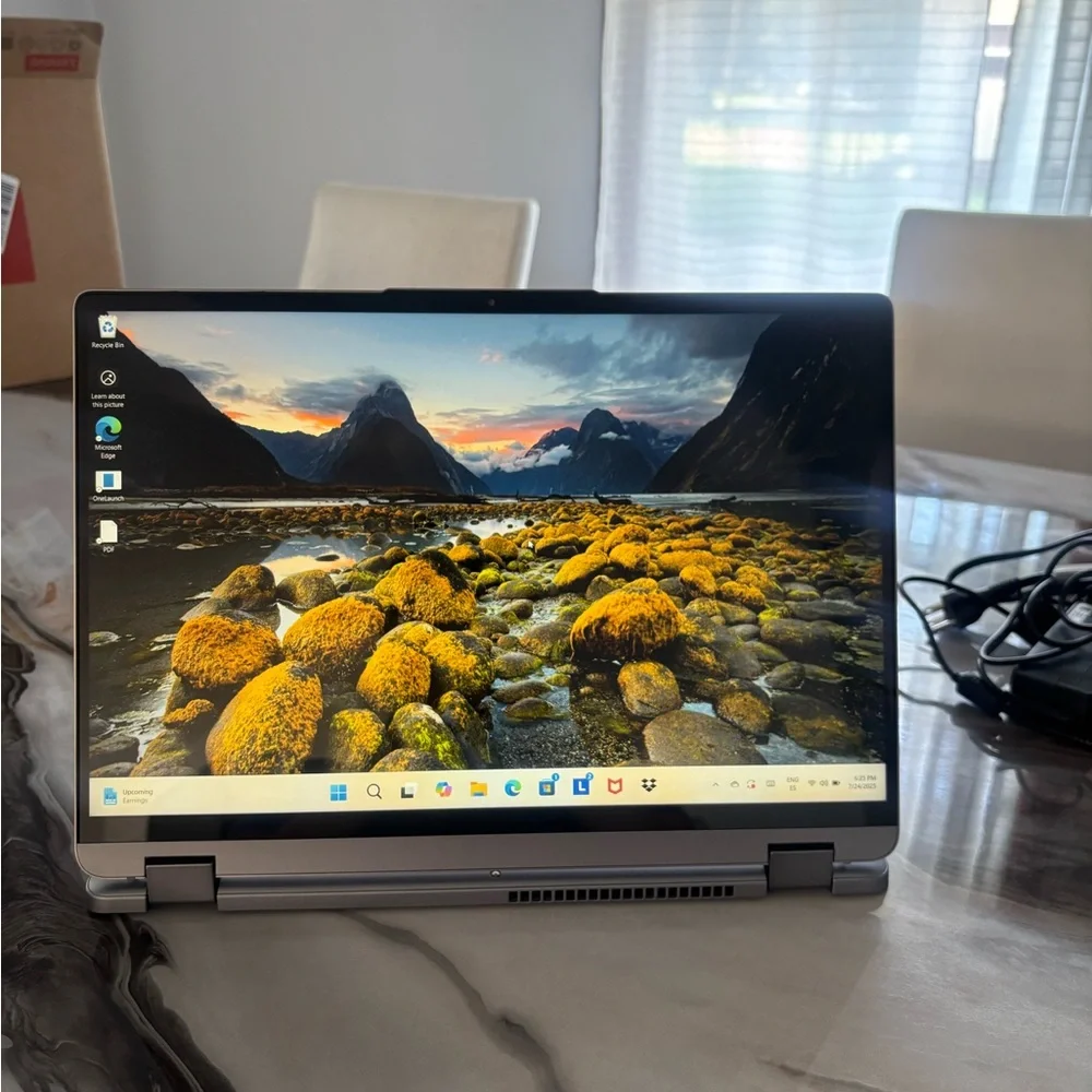 Gray Laptop with Scenic Display